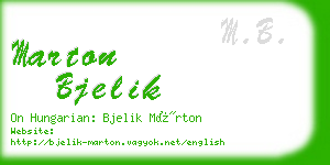 marton bjelik business card